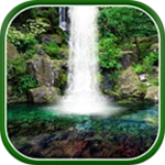 waterfalls live wallpaper android application logo